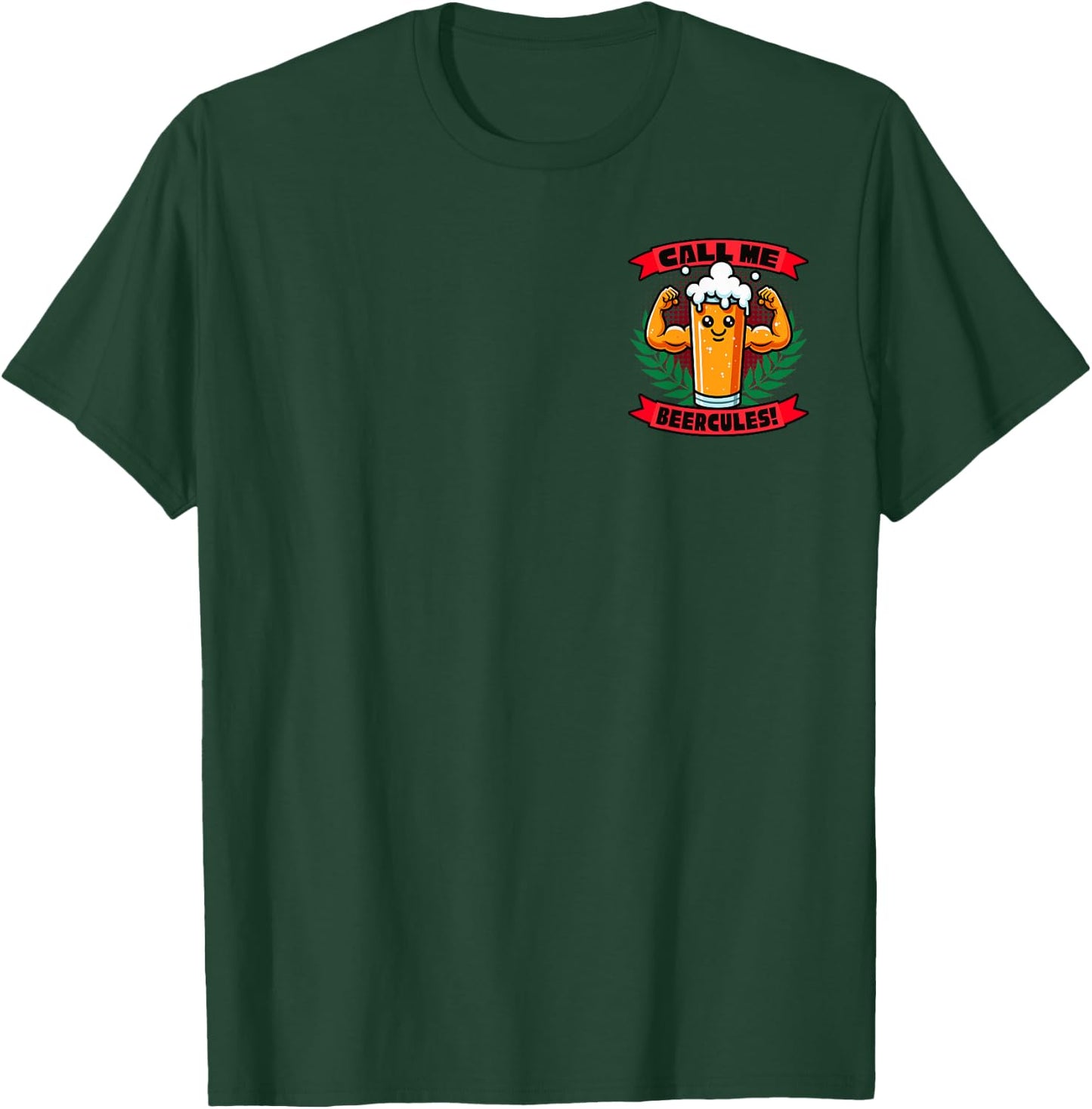 Call Me Beercules Funny Beer Minimalist T-Shirt - T-Shirt | Forest