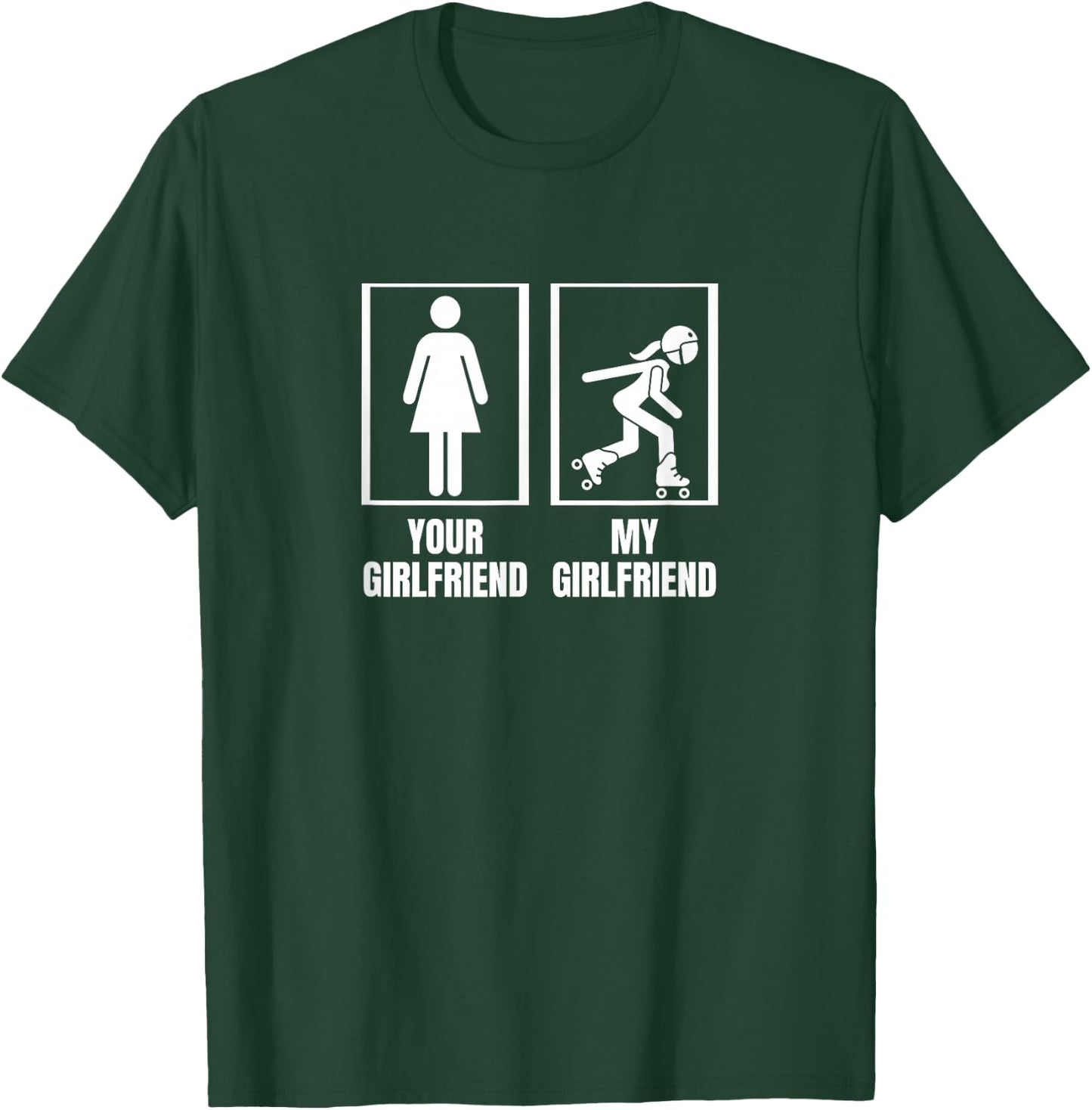 Your Girlfriend My Girlfriend Proud Boyfriend Roller Derby T-Shirt - T-Shirt | Forest
