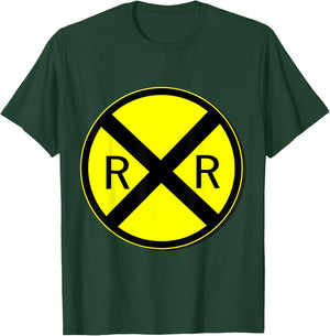 Railroad Crossing Sign Simple Easy Halloween Costume T-Shirt - T-Shirt | Forest
