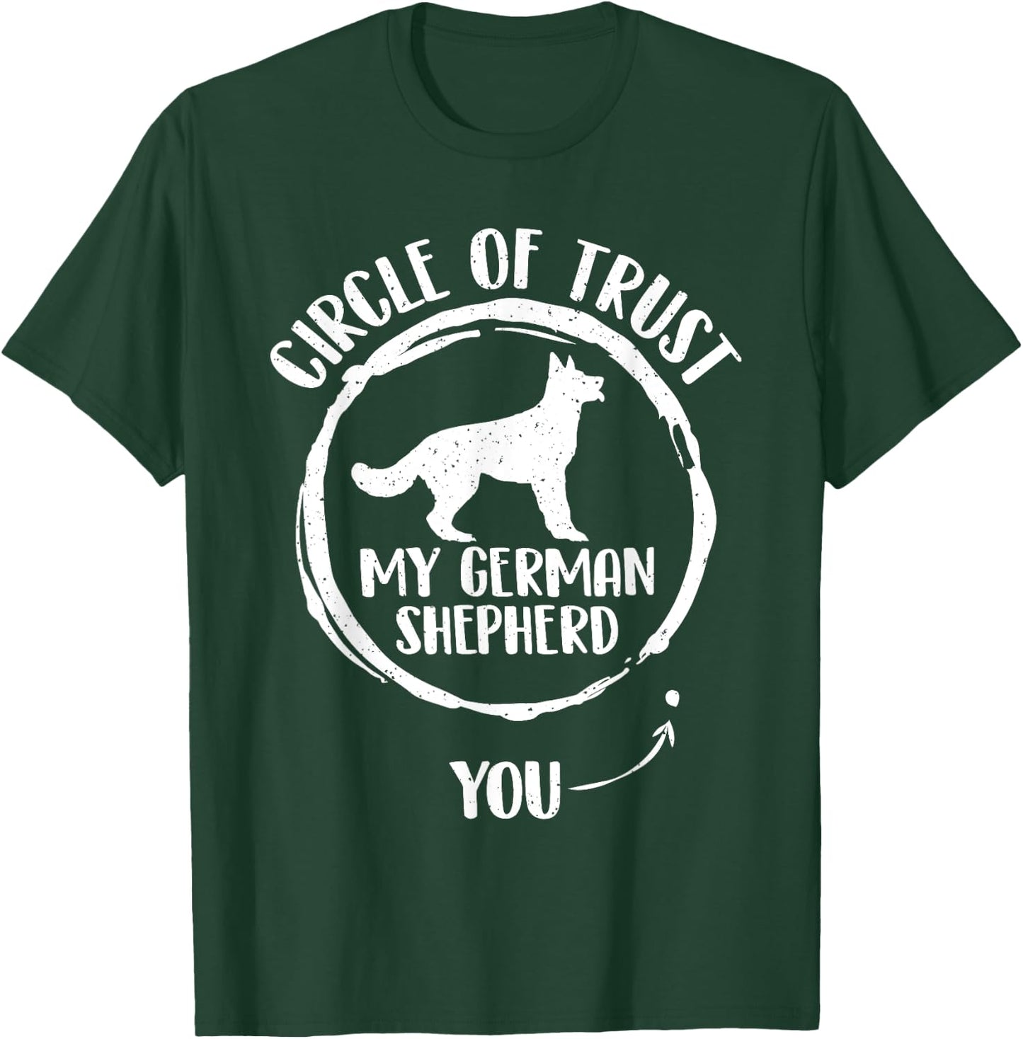 German Shepherd Shop - Circle Of Trust German Shepherd Dog Lover - Black, Small T-Shirt - T-Shirt | Forest