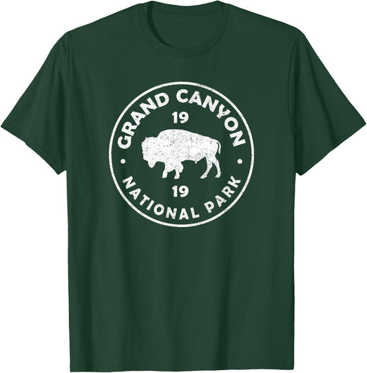 Grand Canyon National Park Arizona Bison Men Souvenir T-Shirt - T-Shirt | Forest