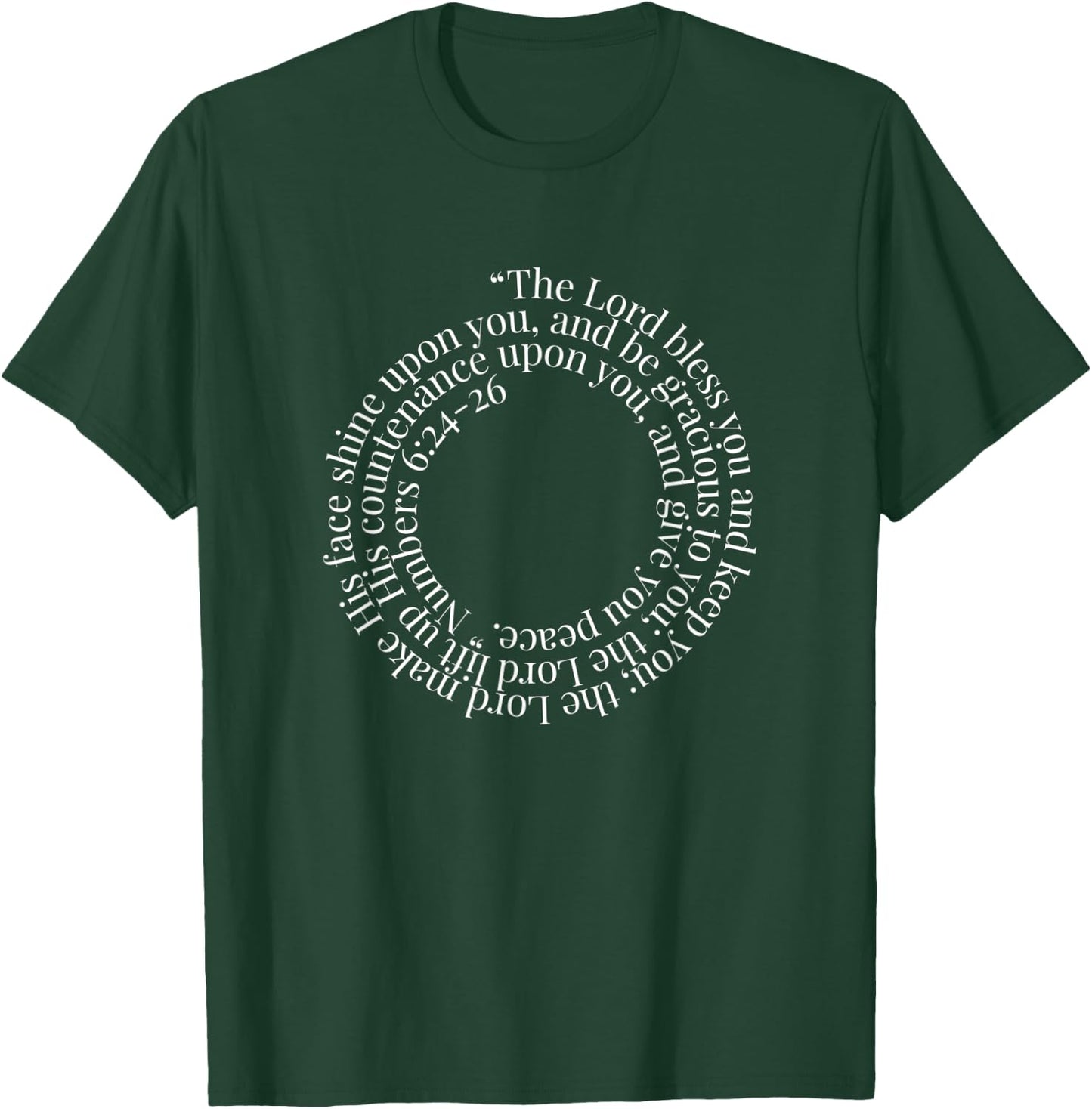 Bible Verse Shirt Numbers 6:24-26 Priestly Blessing T-Shirt - T-Shirt | Forest