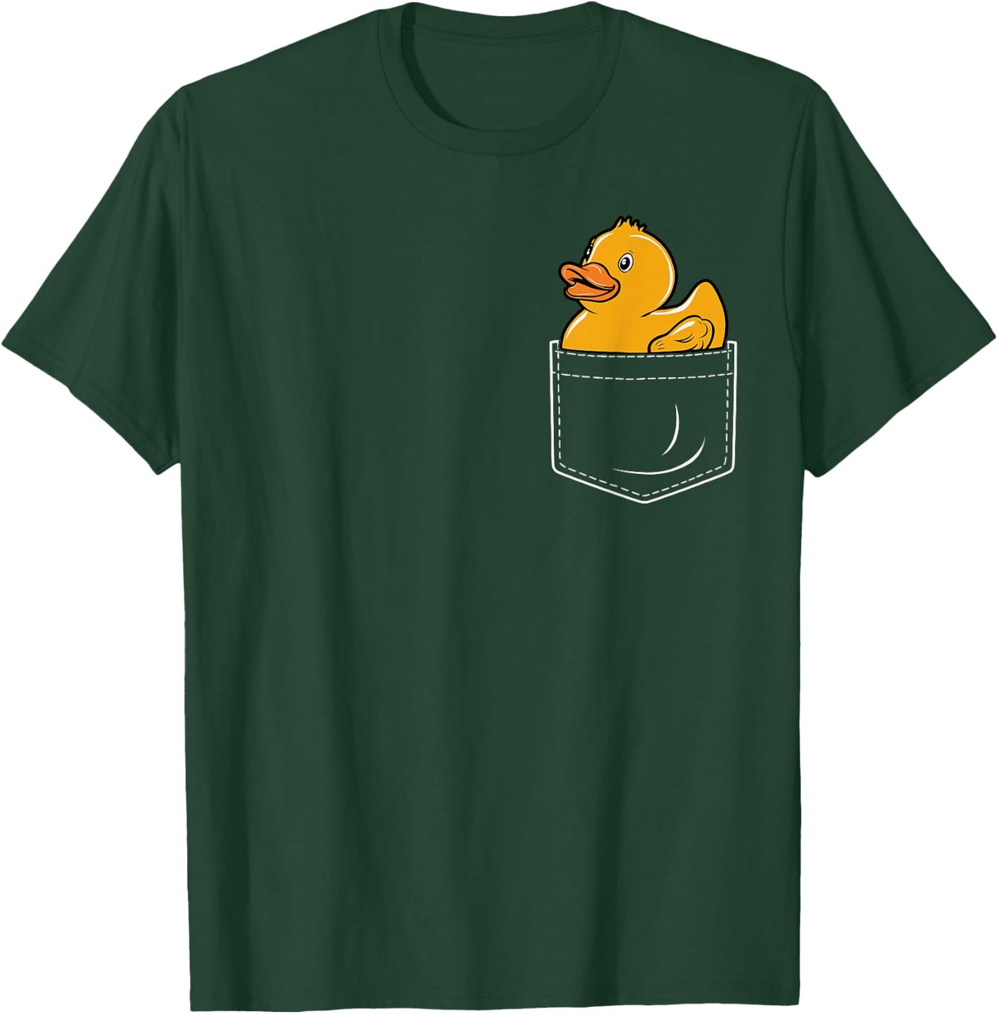 Rubber Duck In Breast Pocket T-Shirt - T-Shirt | Forest