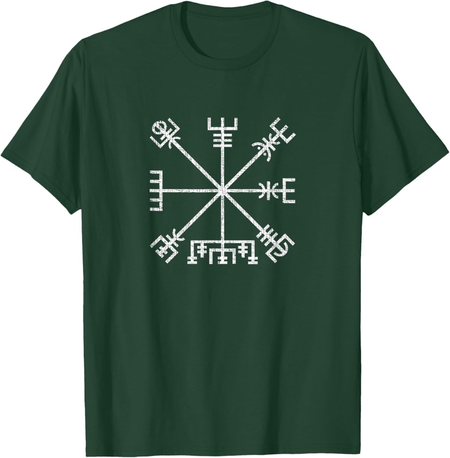 Icelandic Vegvisir (wayfinder) Norse Viking Symbol T-Shirt - T-Shirt | Forest