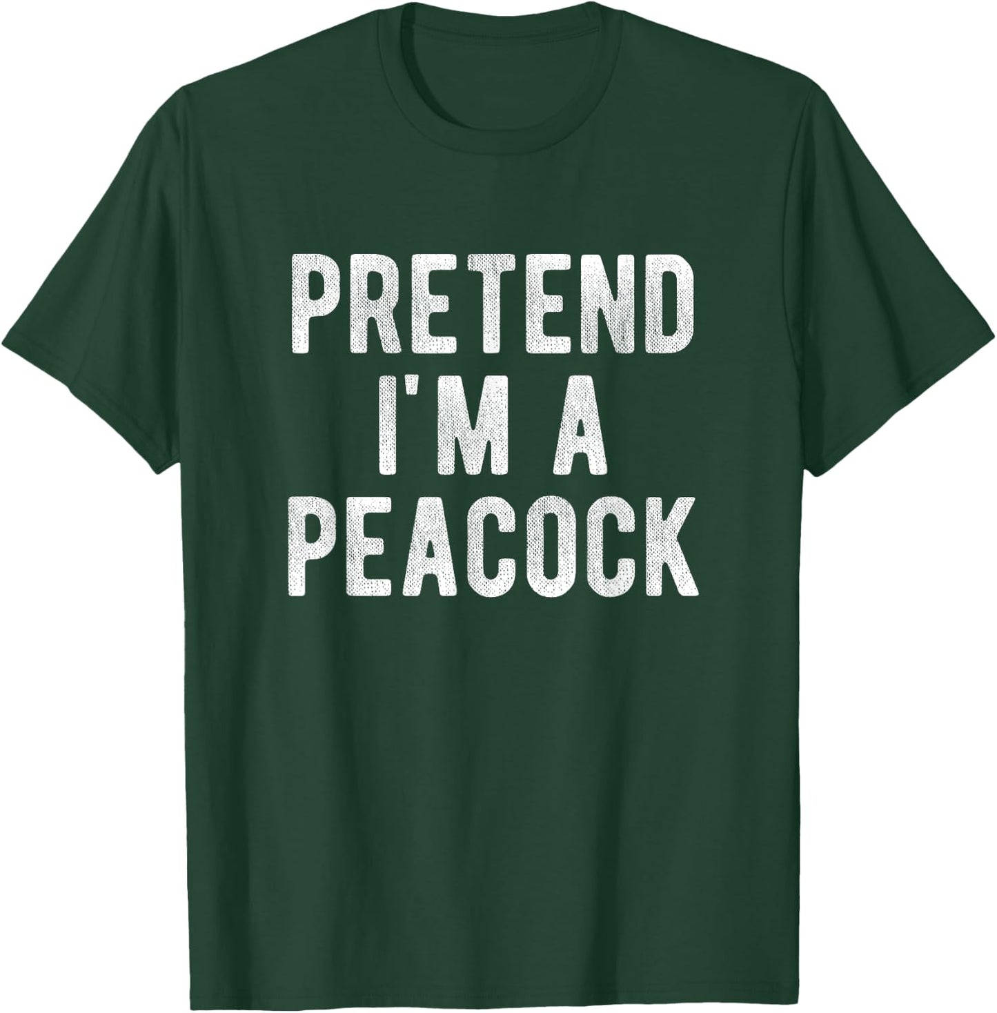 Pretend I'm A Peacock Funny Matching Halloween Costume Idea T-Shirt - T-Shirt | Forest