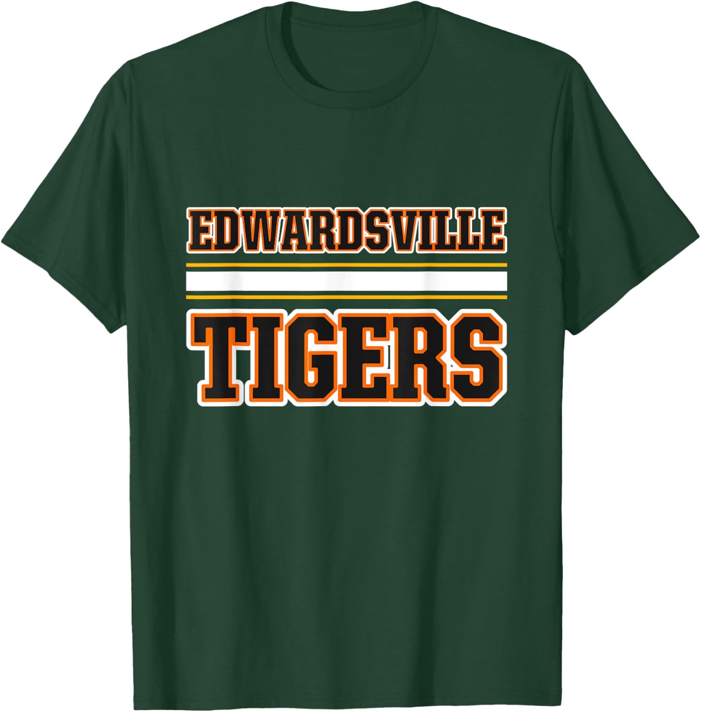 Edwardsville Tigers Horizontal Stripes T-Shirt - T-Shirt | Forest