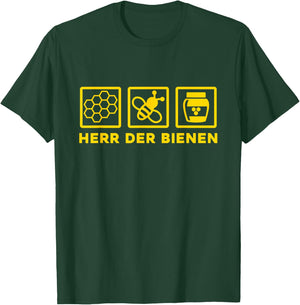 Bee Beekeeper Honeycomb Save Bees Honey Dealer Bee Motif , black T-Shirt - T-Shirt | Forest