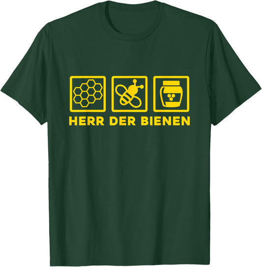Bee Beekeeper Honeycomb Save Bees Honey Dealer Bee Motif , black T-Shirt - T-Shirt | Forest