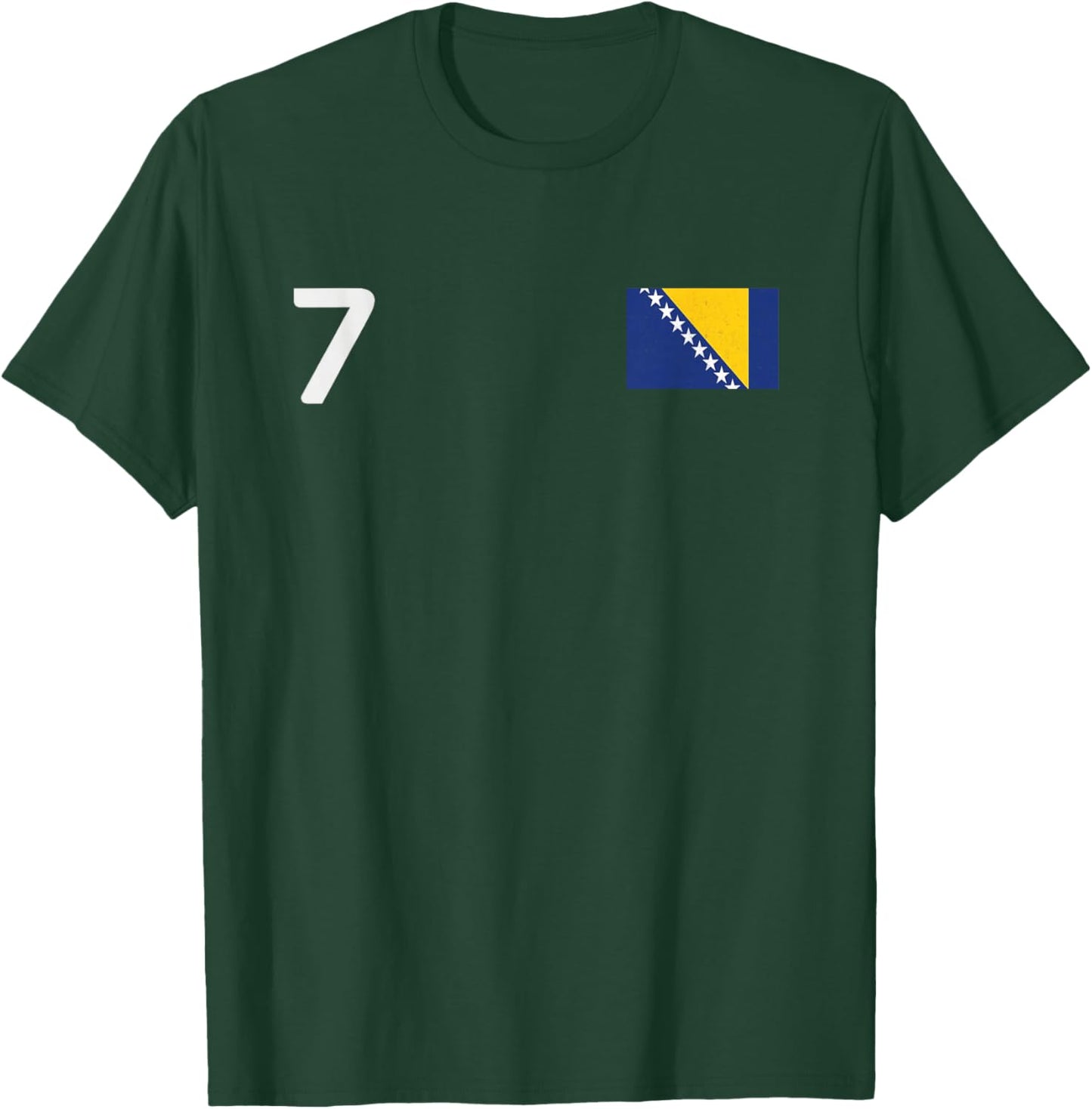 Bosnia and Herzegovina 7 National Flag Country Pride T-Shirt - T-Shirt | Forest