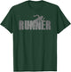 Runner Track & Field Cross Country Marathon Running Graphic T-Shirt - T-Shirt | Forest