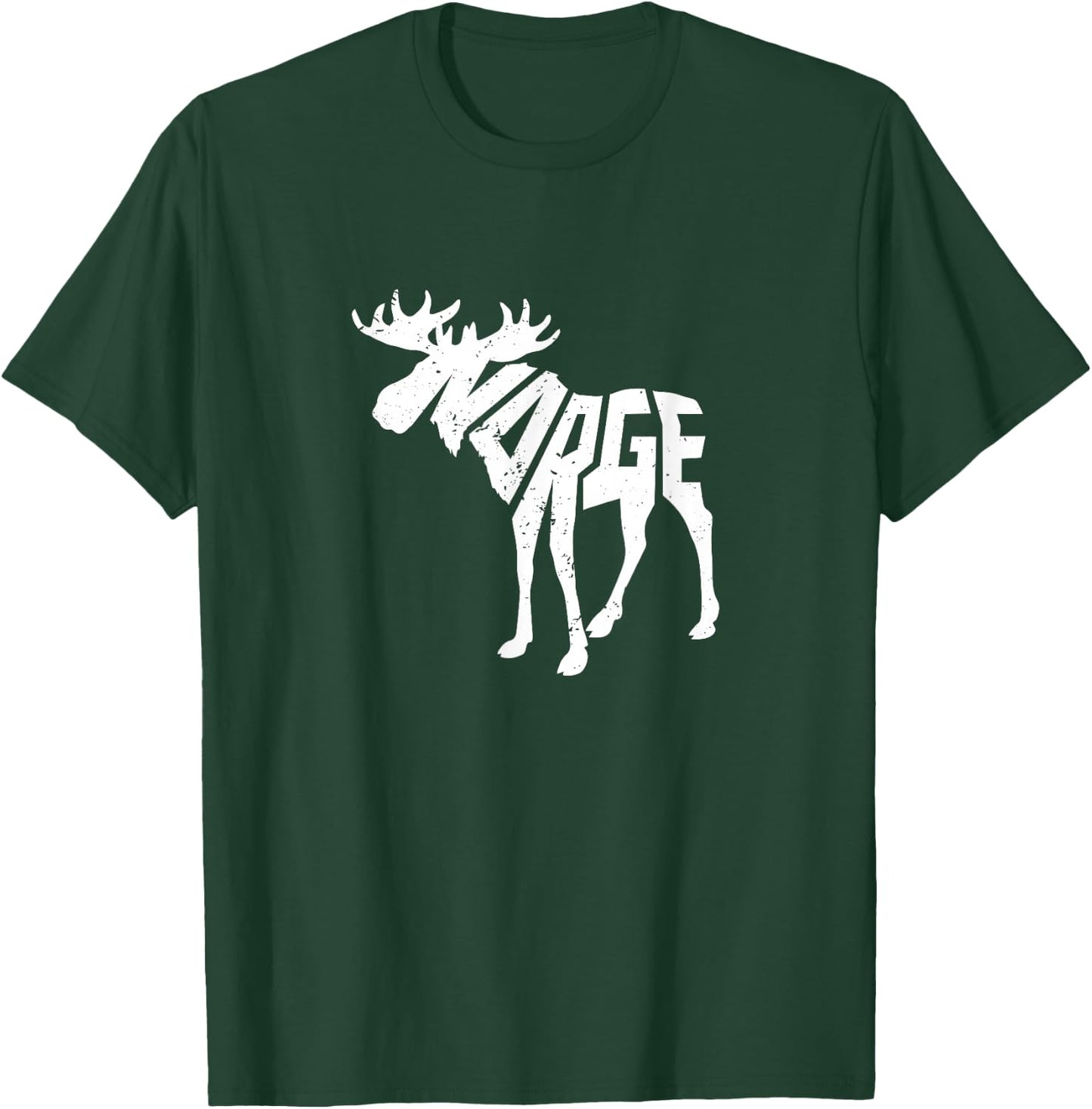 Norway Moose Word Art - Funny Norge Animal T-Shirt - T-Shirt | Forest