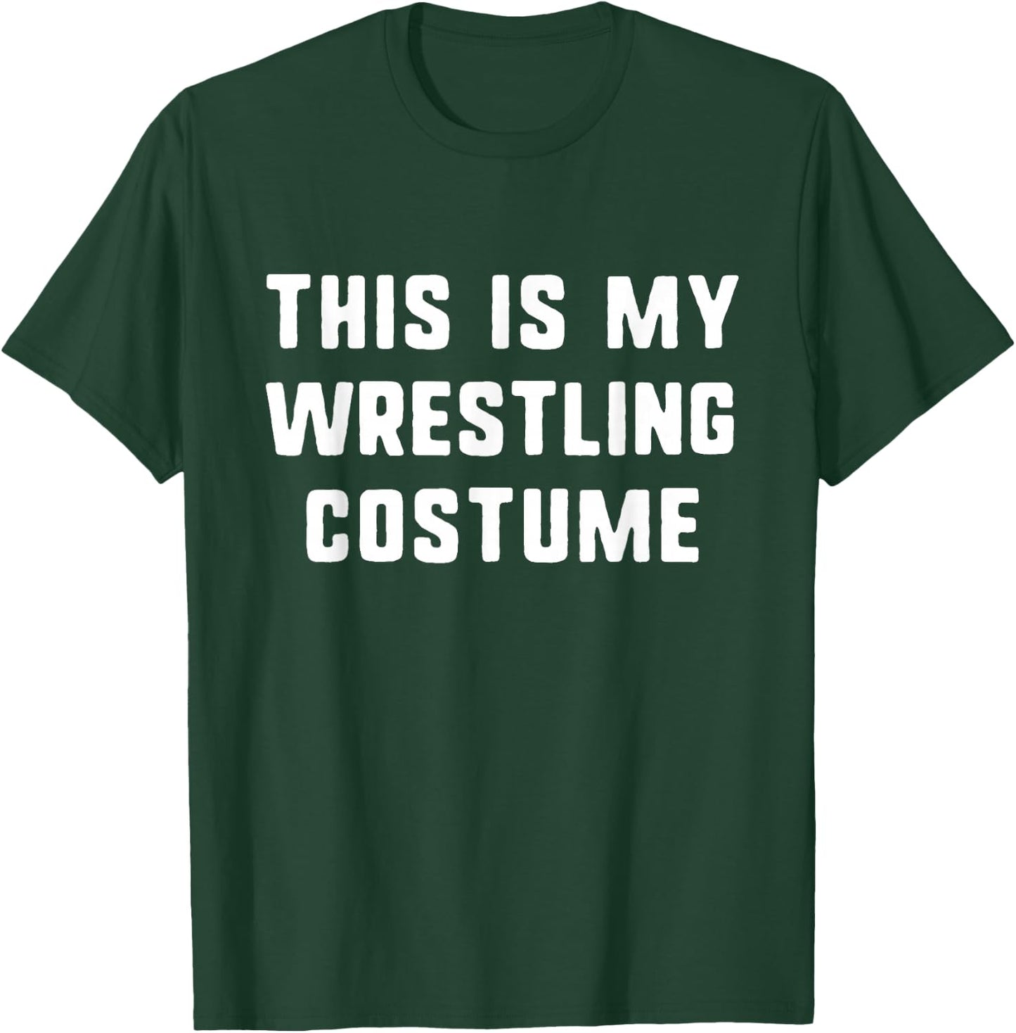 This is My Wrestling Costume Halloween Funny Easy Kids Adult T-Shirt - T-Shirt | Forest
