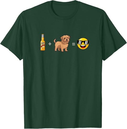 Norfolk Terrier + Beer Dog Dad Happy Men Pet Lover T-Shirt - T-Shirt | Forest