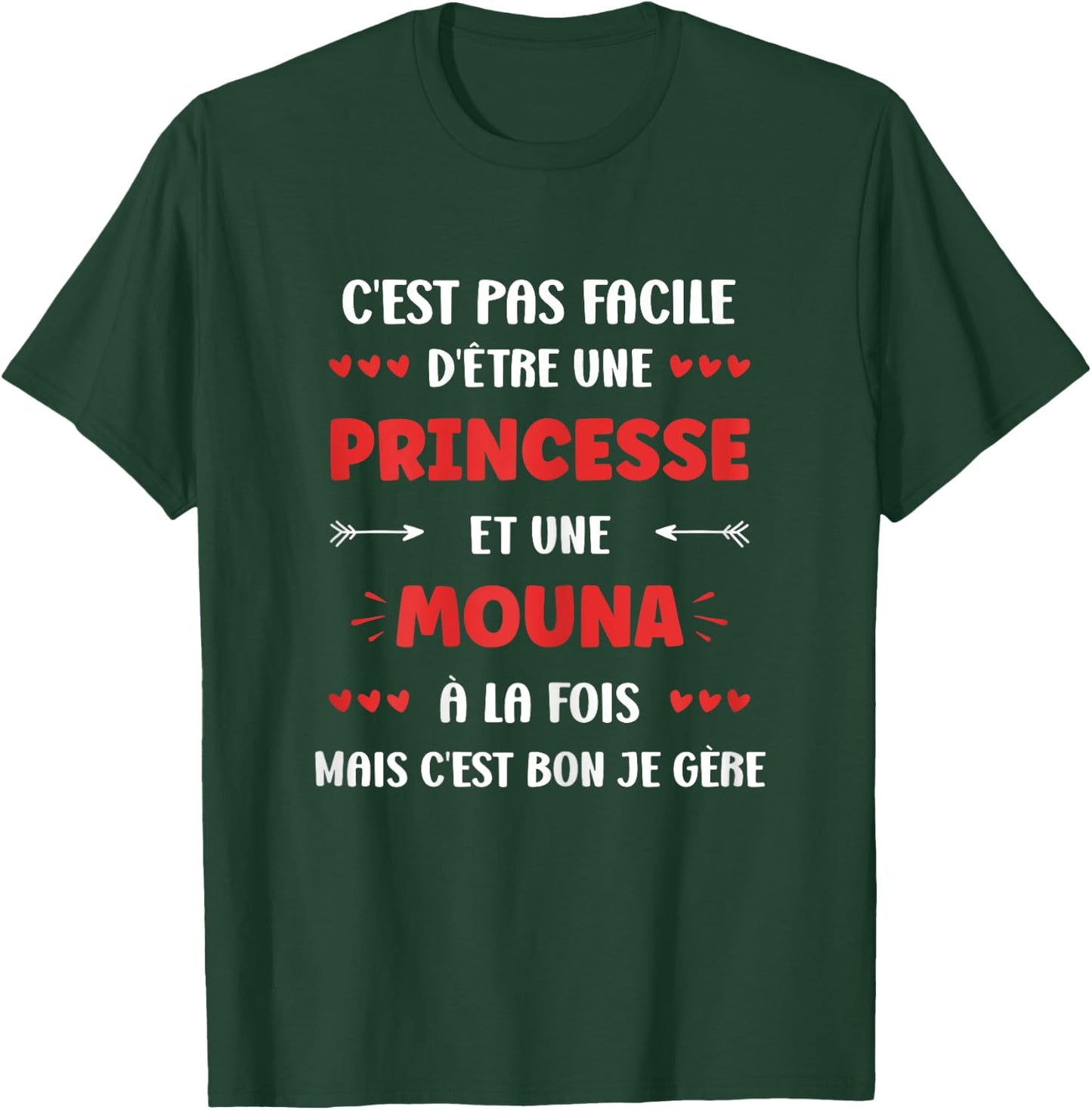 Princess Super Mouna Girl Name Humour Mouna , Black, Female X-Small T-Shirt - T-Shirt | Forest