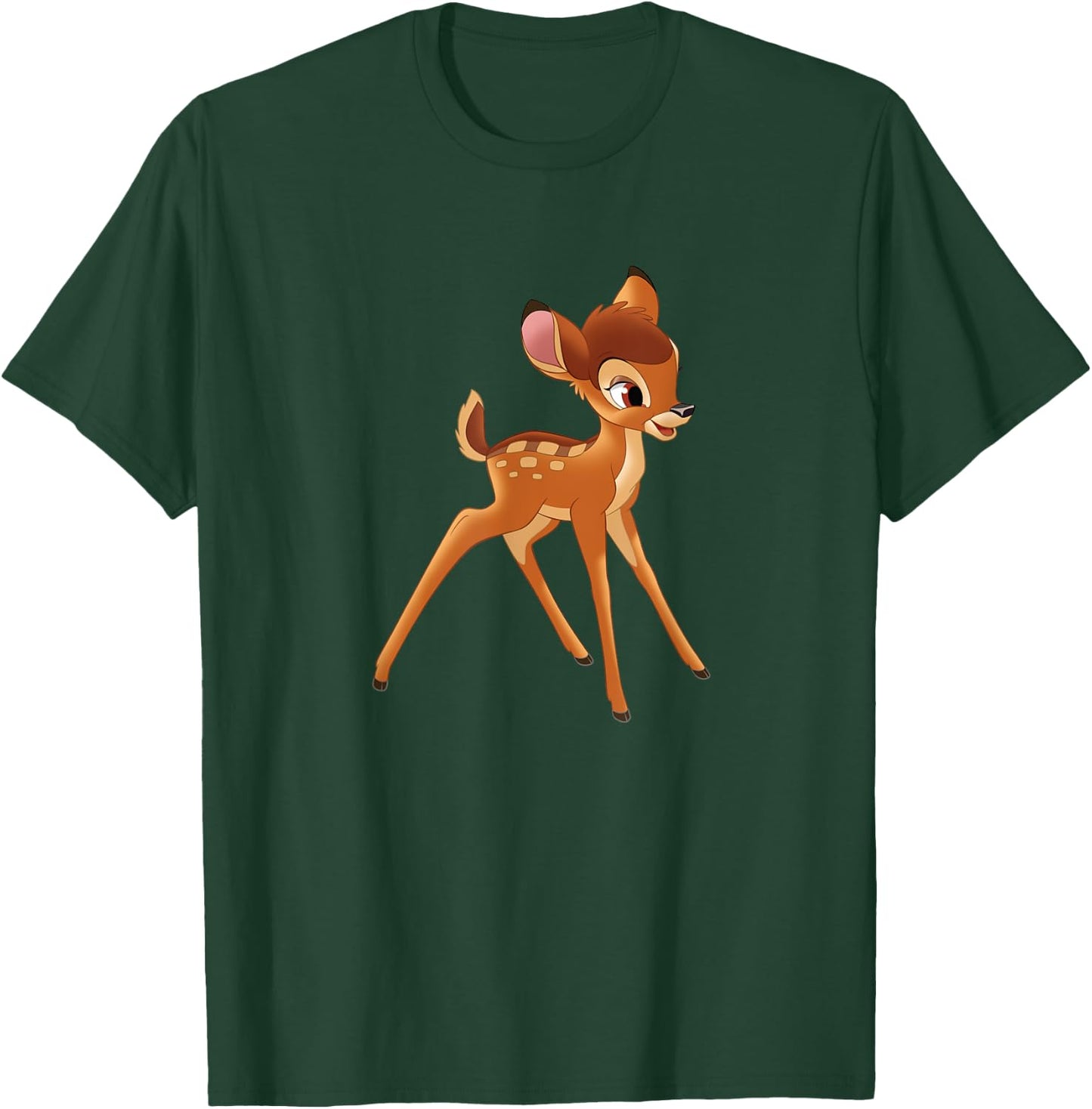 Bambi Fawn Retro , Black, S T-Shirt - T-Shirt | Forest