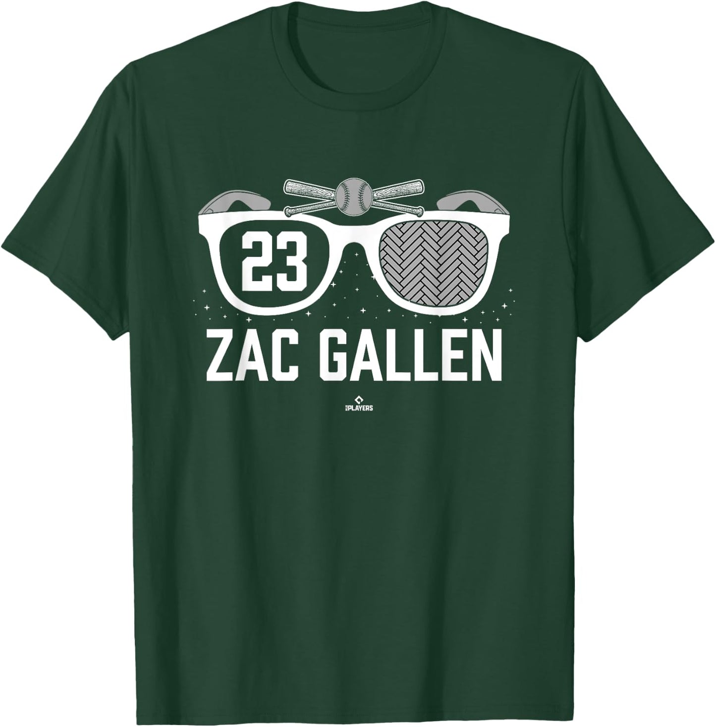 American Glasses Zac Gallen Arizona Baseball MLBPA T-Shirt - T-Shirt | Forest