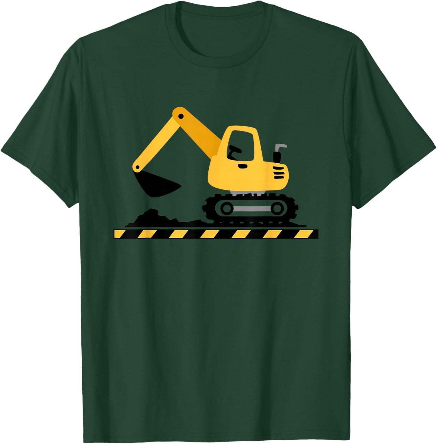 Excavator Construction Site Construction Worker Truck Construction Site Vehicle Boy , gray T-Shirt - T-Shirt | Forest