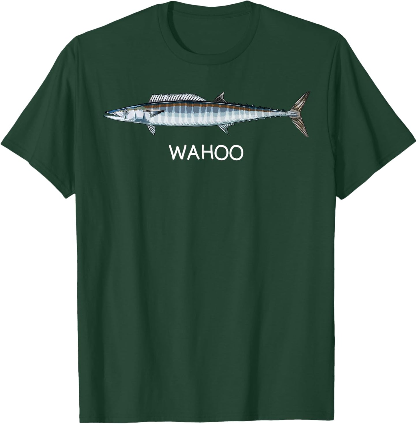 Wahoo Saltwater Game Fish T-Shirt - T-Shirt | Forest