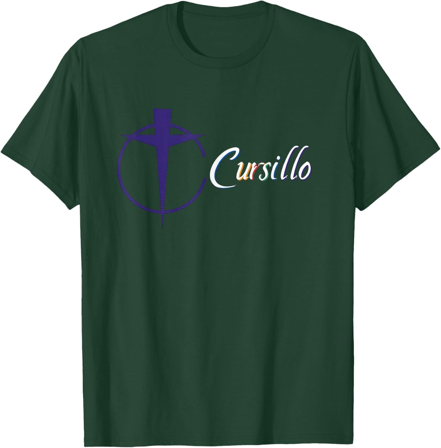 DeColores Cursillo Rainbow Rooster Catholic T-Shirt - T-Shirt | Forest