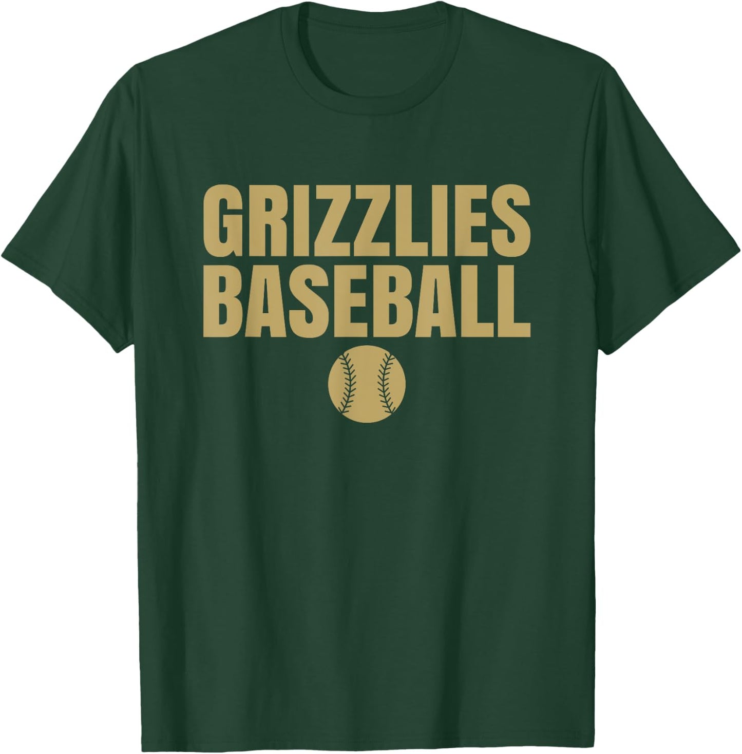 Logan Grizzlies Baseball T-Shirt - T-Shirt | Forest