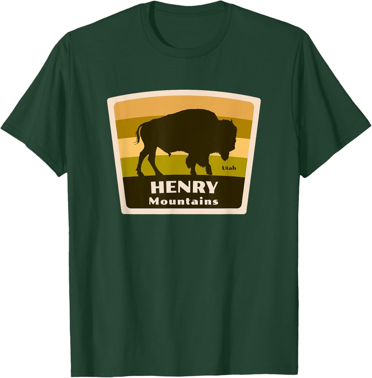 Henry Mountains Utah Bison Herd Vacation Trip Souvenir T-Shirt - T-Shirt | Forest