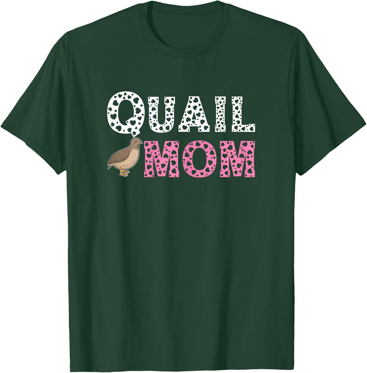 Quail Mom - Funny Quails Bird Lover Owner Mama T-Shirt - T-Shirt | Forest