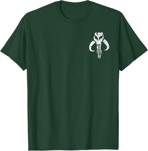 Star Wars: The Mandalorian Bounty Hunter Portrait & Logo T-Shirt - T-Shirt | Forest