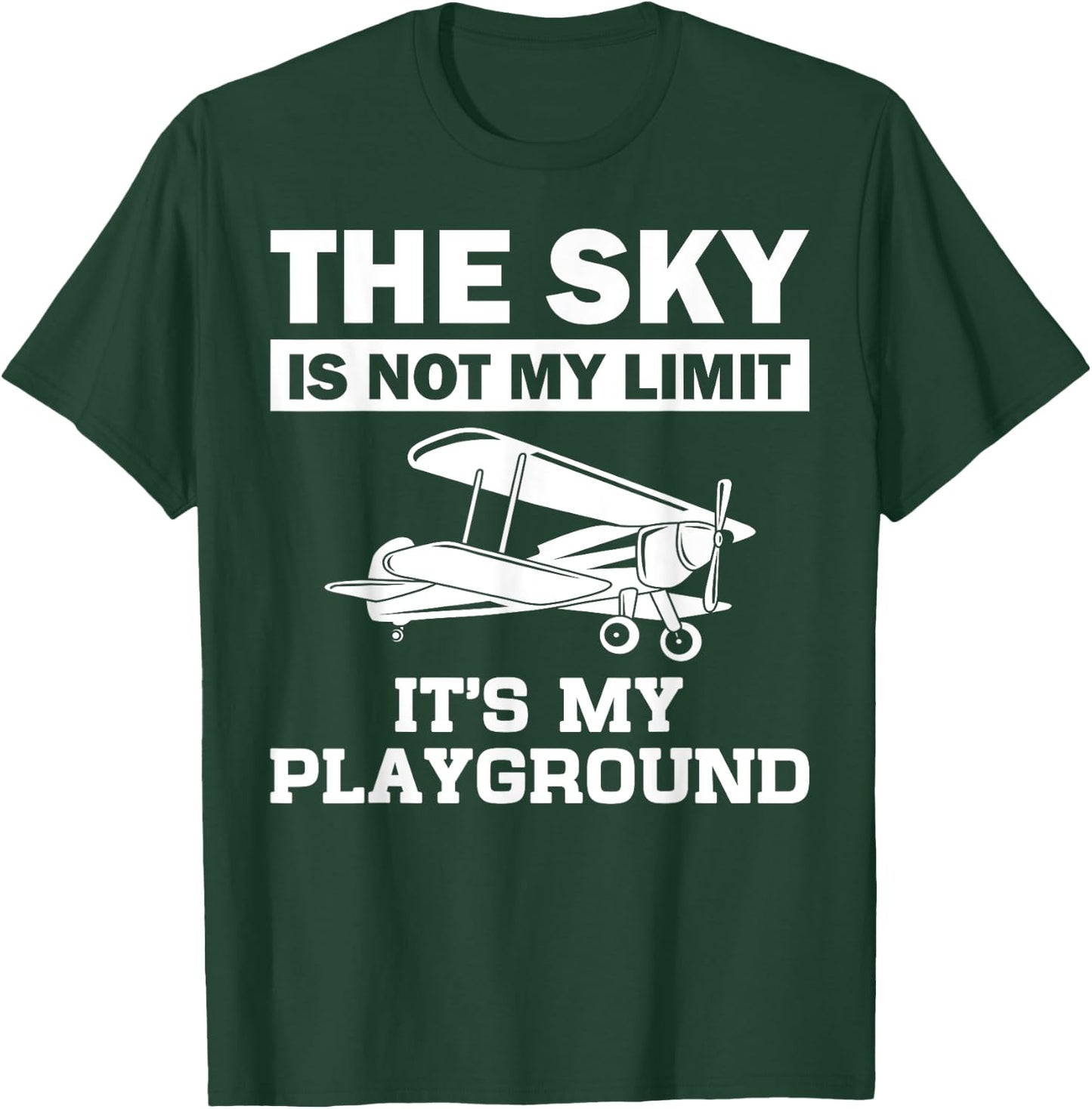Funny Airplane Aviation Pilot Aircraft Aeroplane Men Women T-Shirt - T-Shirt | Forest