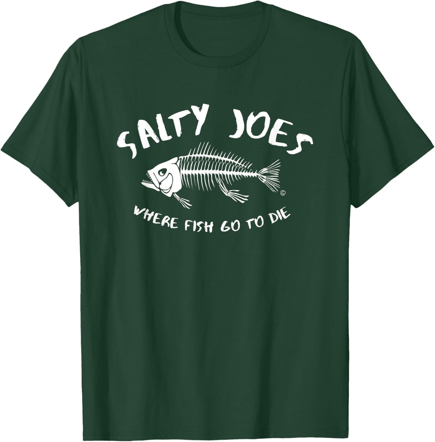 Salty Joe's Where Fish Go To Die Surf Shop Graphic T-Shirt - T-Shirt | Forest