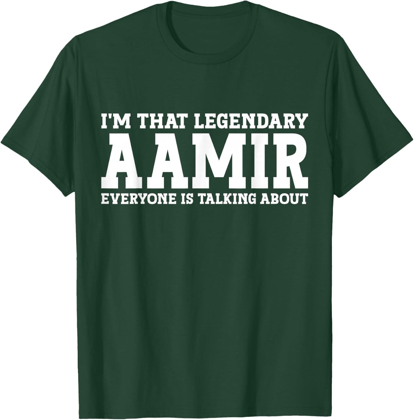 Aamir Personal Name First Name Funny Aamir T-Shirt - T-Shirt | Forest