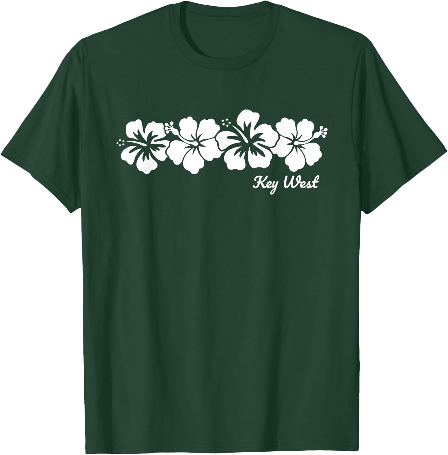 Key West Florida Hibiscus Flower Souvenir T-Shirt - T-Shirt | Forest