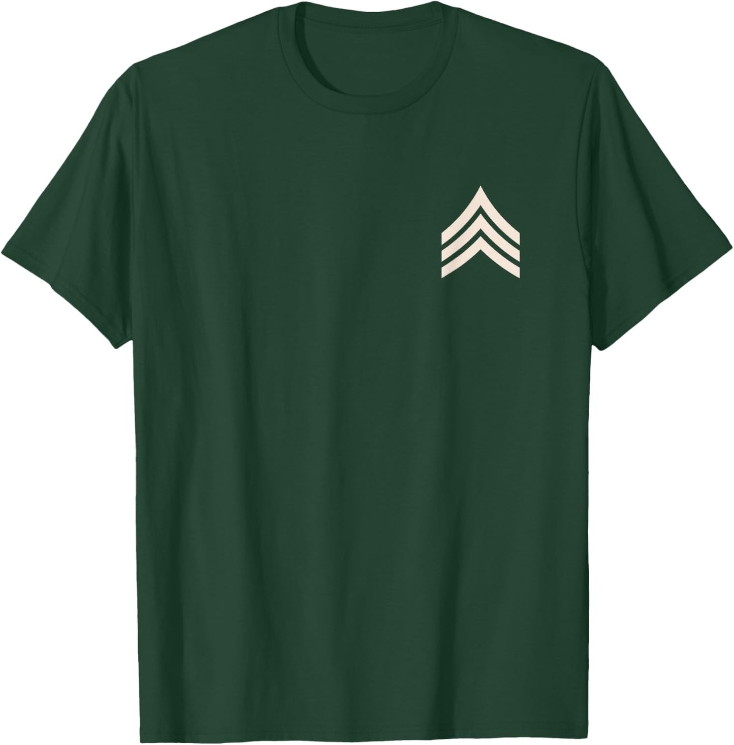 Sergeant Stripes Sarge Rank Insignia T-Shirt - T-Shirt | Forest