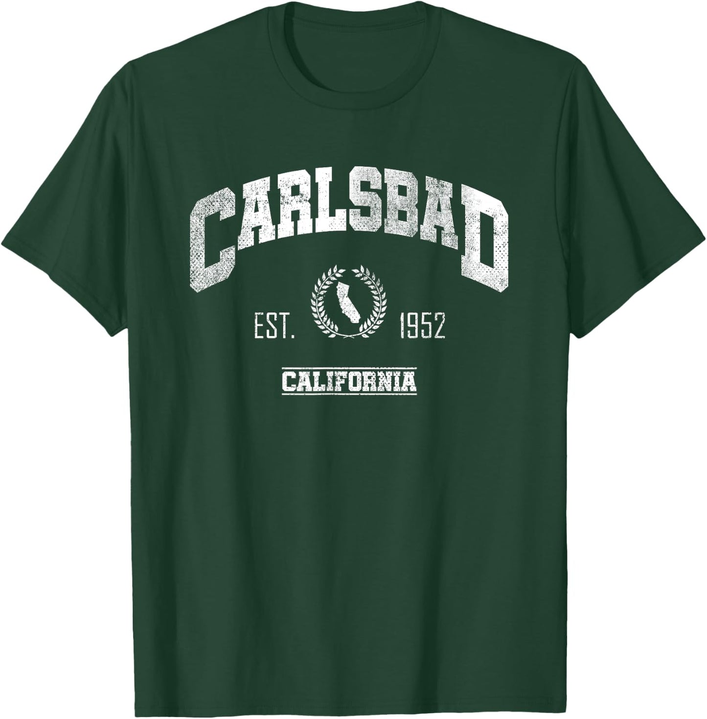 Carlsbad CA | California | Vintage Throwback T-Shirt - T-Shirt | Forest