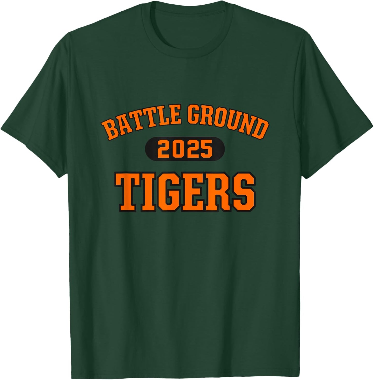 Battle Ground Tigers High School Arch 2025 T-Shirt - T-Shirt | Forest