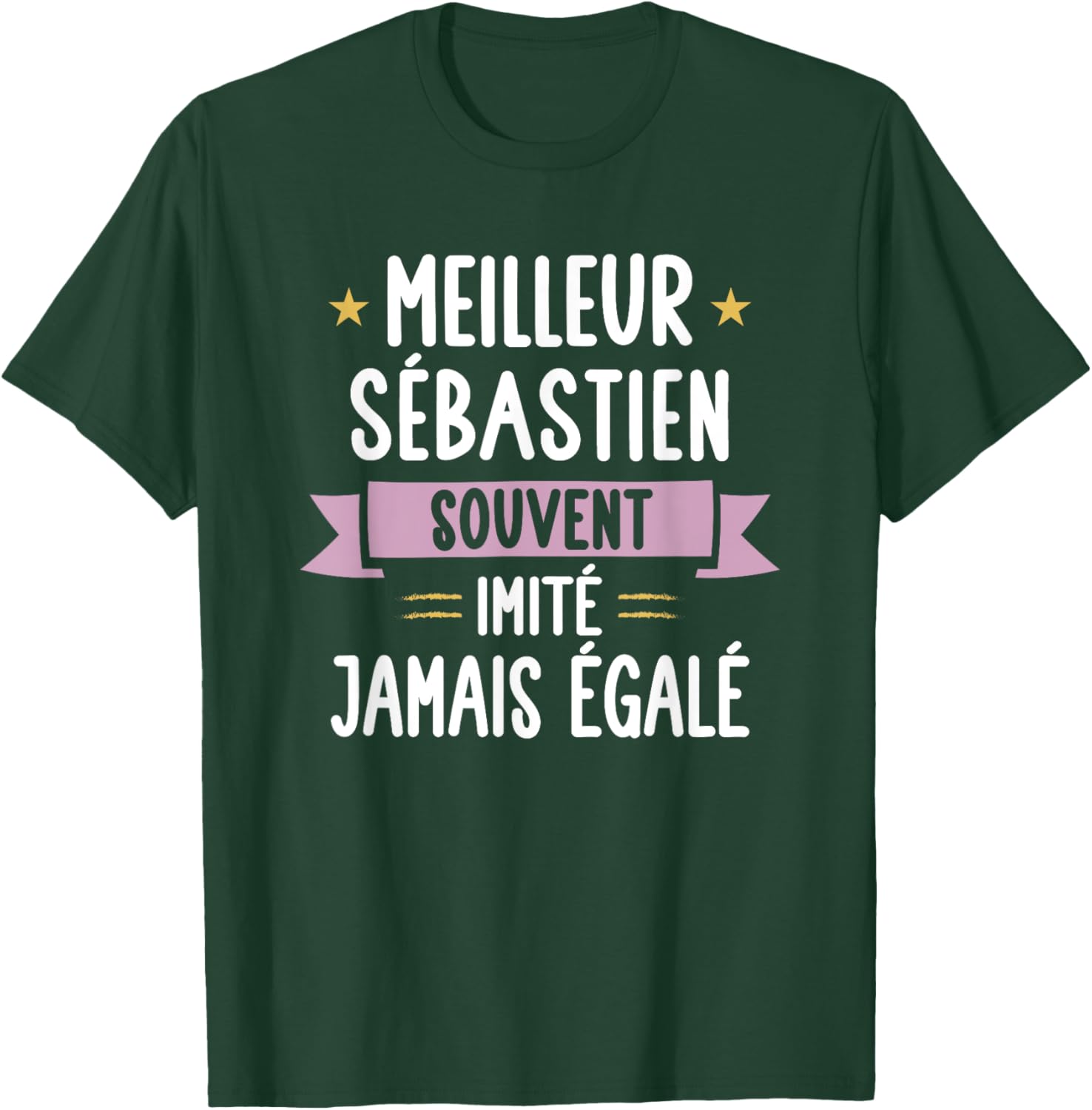 Unique Man Gift Humour Personalised Name Sébastien , Black, S T-Shirt - T-Shirt | Forest