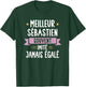 Unique Man Gift Humour Personalised Name Sébastien , Black, S T-Shirt - T-Shirt | Forest