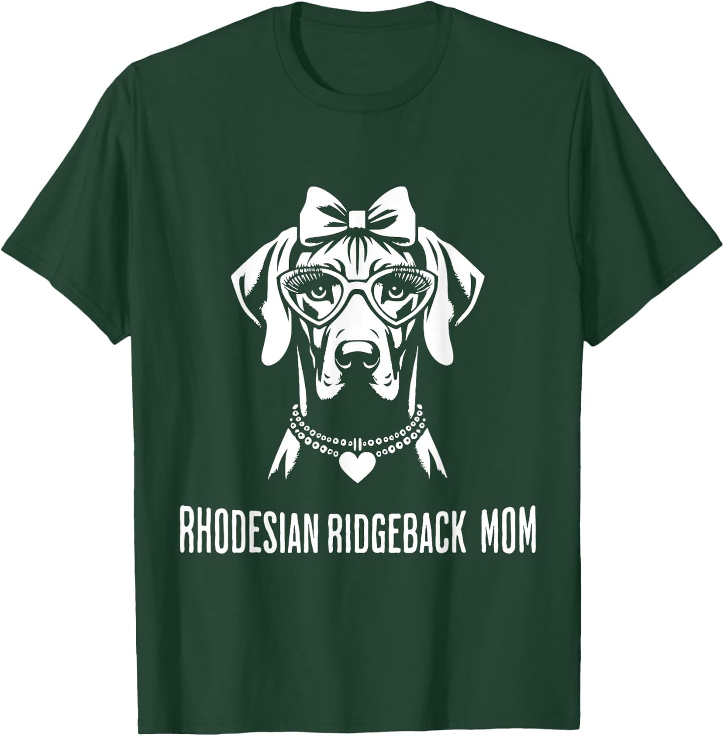Rhodesian Ridgeback Mama Hund Herz Grafikdesign T-Shirt - T-Shirt | Forest