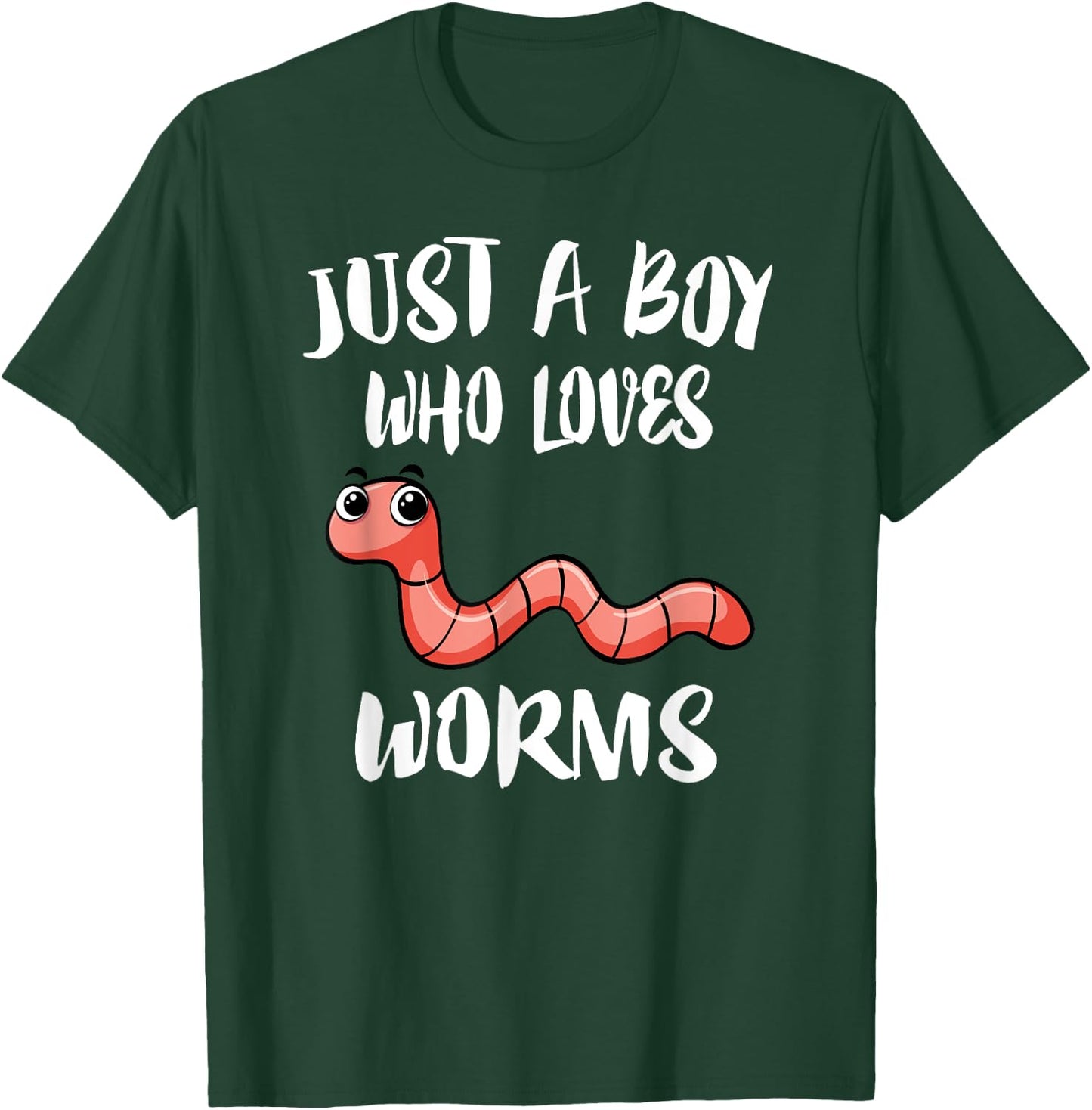 Just A Boy Who Loves Worms Animal Gift T-Shirt - T-Shirt | Forest