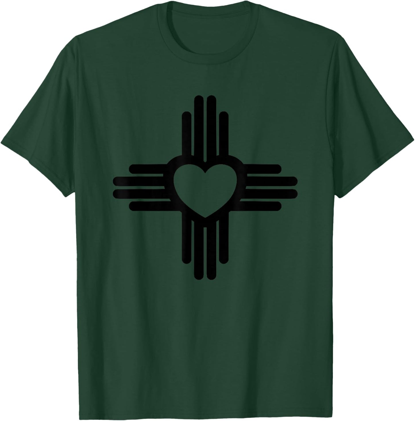 Zia Symbol Heart - I Love New Mexico T-Shirt - T-Shirt | Forest