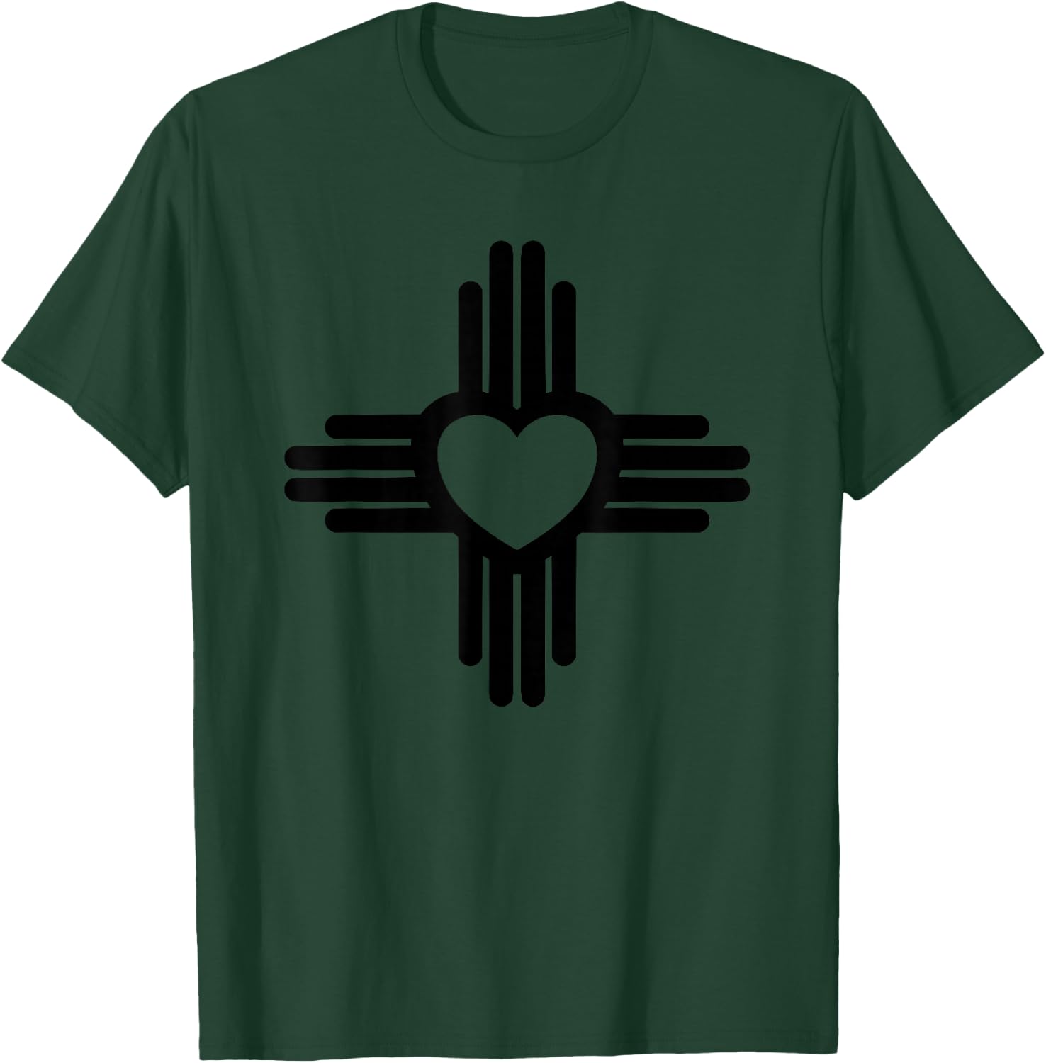 Zia Symbol Heart - I Love New Mexico T-Shirt - T-Shirt | Forest