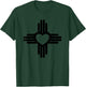 Zia Symbol Heart - I Love New Mexico T-Shirt - T-Shirt | Forest