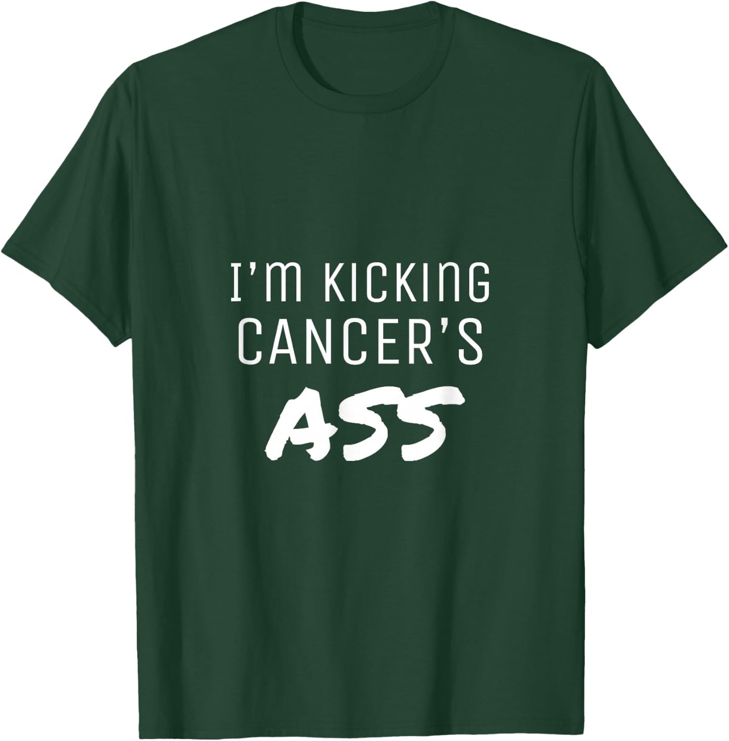 Cancer Sucks Clothing I'm Kicking Cancer's Ass Motivational - Women's Black Small Classic Fit Short Sleeve T-Shirt - T-Shirt | Forest