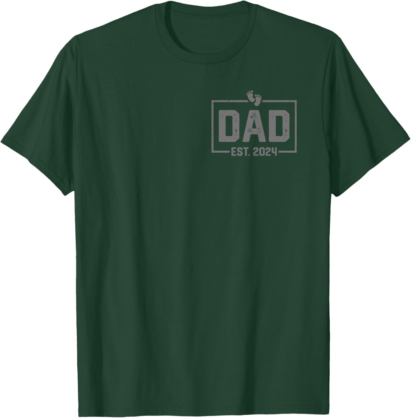 Dad Est. 2024 Dad 2024 Logo New Dad Fathers Day T-Shirt - T-Shirt | Forest