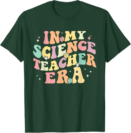 in My Science Teacher Era Retro Back to School STEM Teacher Women T-Shirt - T-Shirt | Forest