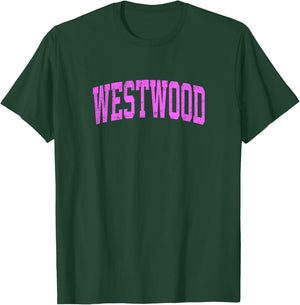 Westwood California CA Vintage Athletic Sports Pink Design T-Shirt - T-Shirt | Forest