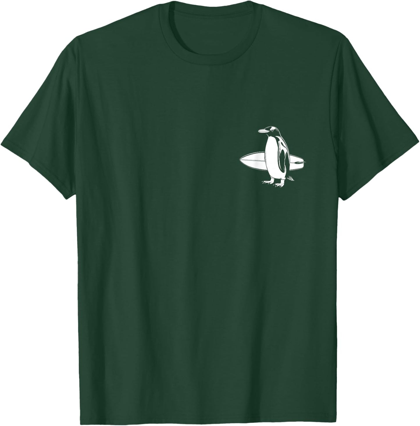 Surfer Penguin Surf Board Surfing Funny Cute Surf T-Shirt - T-Shirt | Forest
