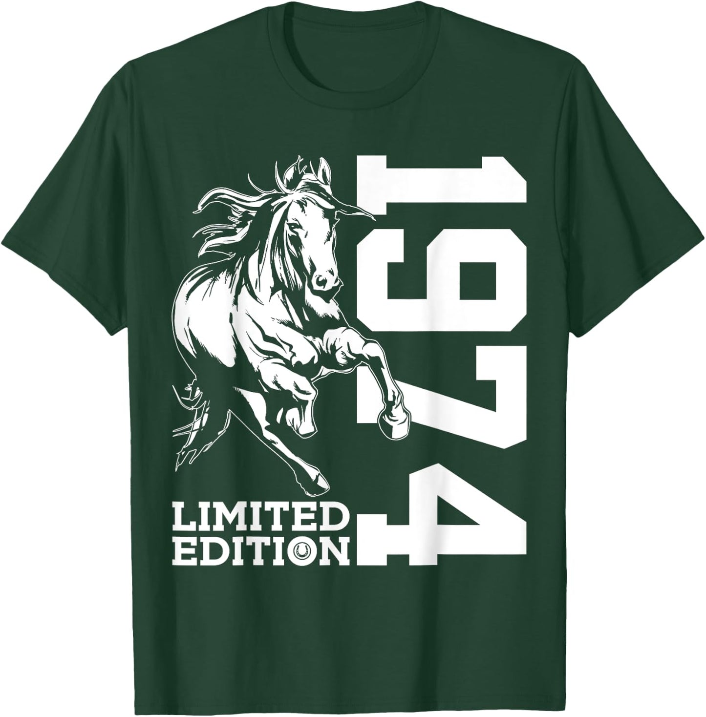 Riding 51st Birthday Horse Limited Edition 1974 Rider T-Shirt - T-Shirt | Forest