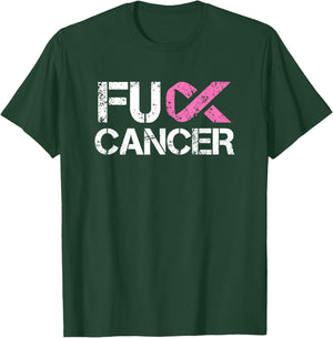 Fuck Cancer, Breast Cancer Support Shirt T-Shirt - T-Shirt | Forest