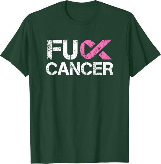 Fuck Cancer, Breast Cancer Support Shirt T-Shirt - T-Shirt | Forest