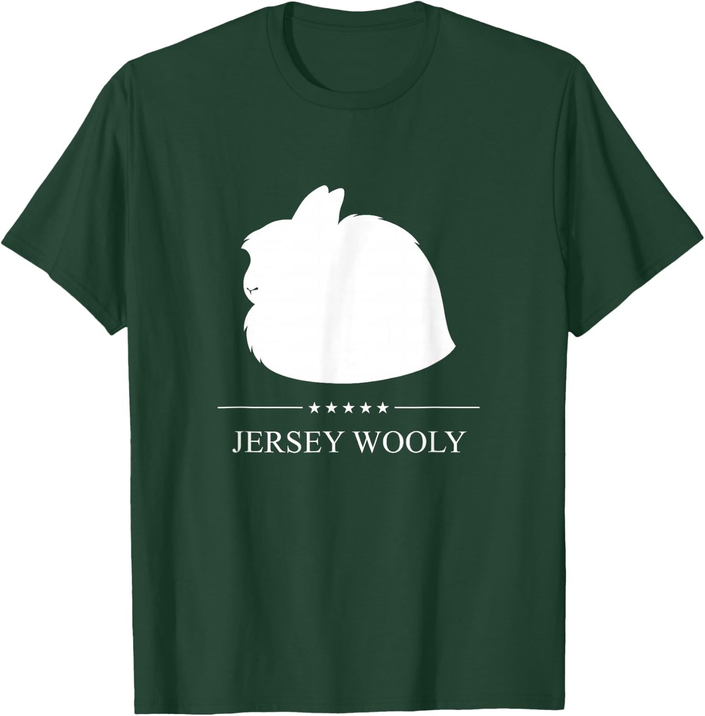 Jersey Wooly Rabbit White Silhouette T-Shirt - T-Shirt | Forest